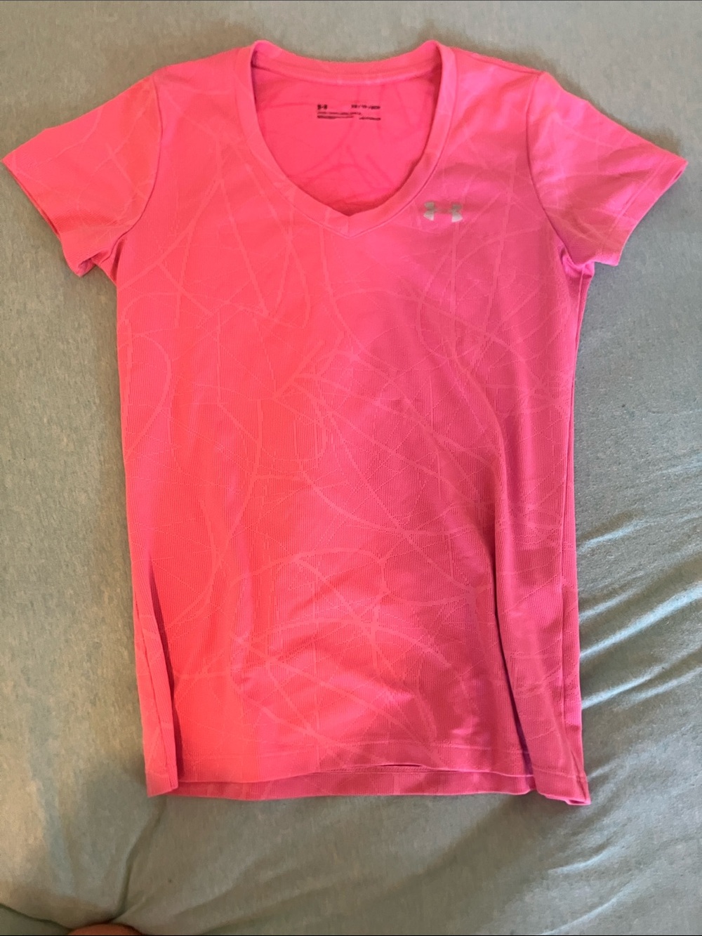 Under Armour Women's Pink V-Neck Short Sleeve Tee